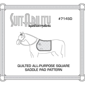 PDF Quilted Square All Purpose Saddle Pad Pattern