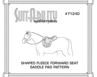 PDF Fleece Forward Seat Shaped Saddle Pad Pattern