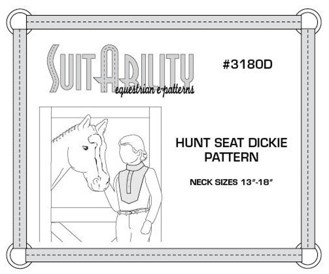 PDF Hunt Seat Dickie Pattern Etsy