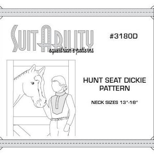 thumbnail image 2 of MWA&Co. English Hunt Seat Ratcatcher Show Bib - White Button Front Dickie, Equestrian Apparel 2 of 5