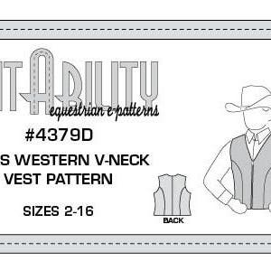 PDF Girls' Western V-Neck Vest Pattern