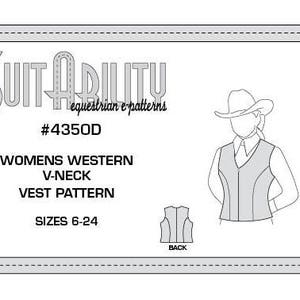 PDF Womens' Western V-Neck Vest Pattern image 1