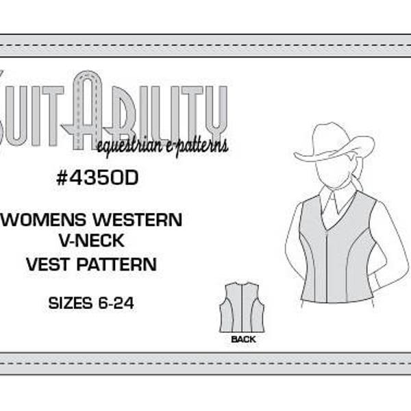 PDF Womens' Western V-Neck Vest Pattern