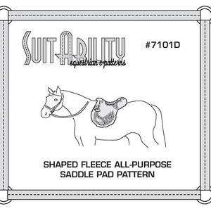PDF Fleece All Purpose Shaped Saddle Pad Pattern