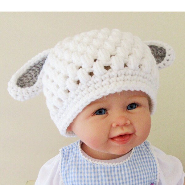 Crochet Lamb Hat - Etsy