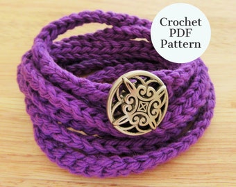 CROCHET PATTERN - Boho Wrap Bracelet / Friendship Bracelet