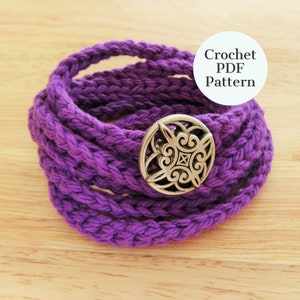 CROCHET PATTERN - Boho Wrap Bracelet / Friendship Bracelet / Jewelry