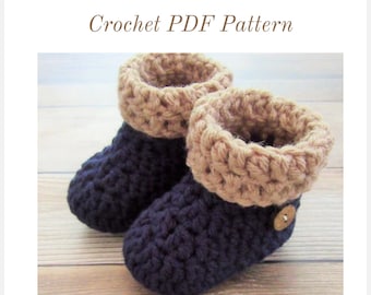 CROCHET PATTERN / Baby Booties / Infant / Easy Crochet Pattern / Instant Download / Newborn