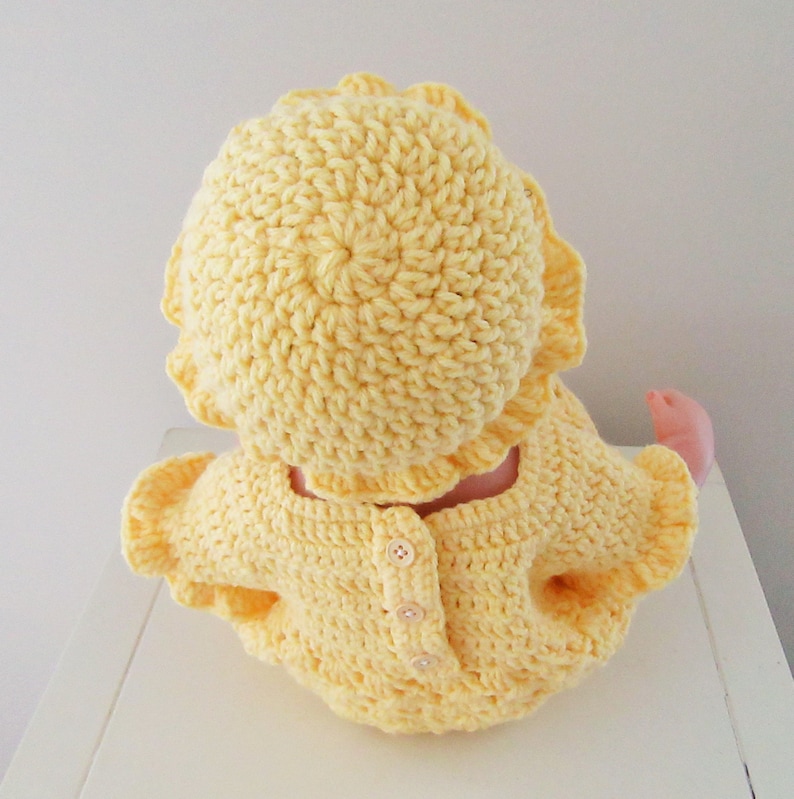 Infant Outfit Yellow Baby Dress Crochet Baby Dress Baby Dress Set Hat Newborn Dress Baby Photo Prop Summer Baby Dress New Baby Gift