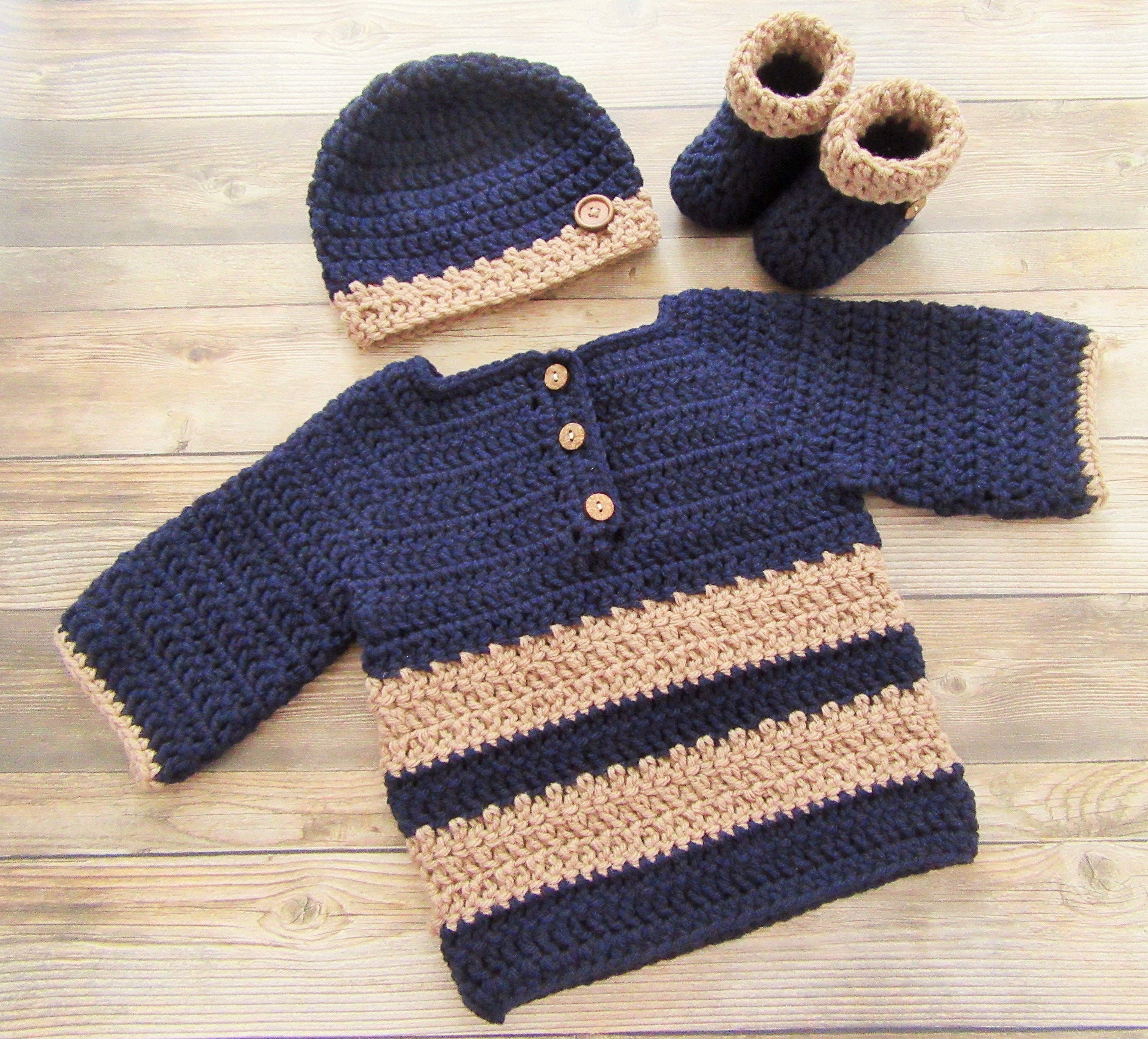 Baby Boy Drop Crochet Sweater Set Kleding Jongenskleding Babykleding voor jongens Truien 