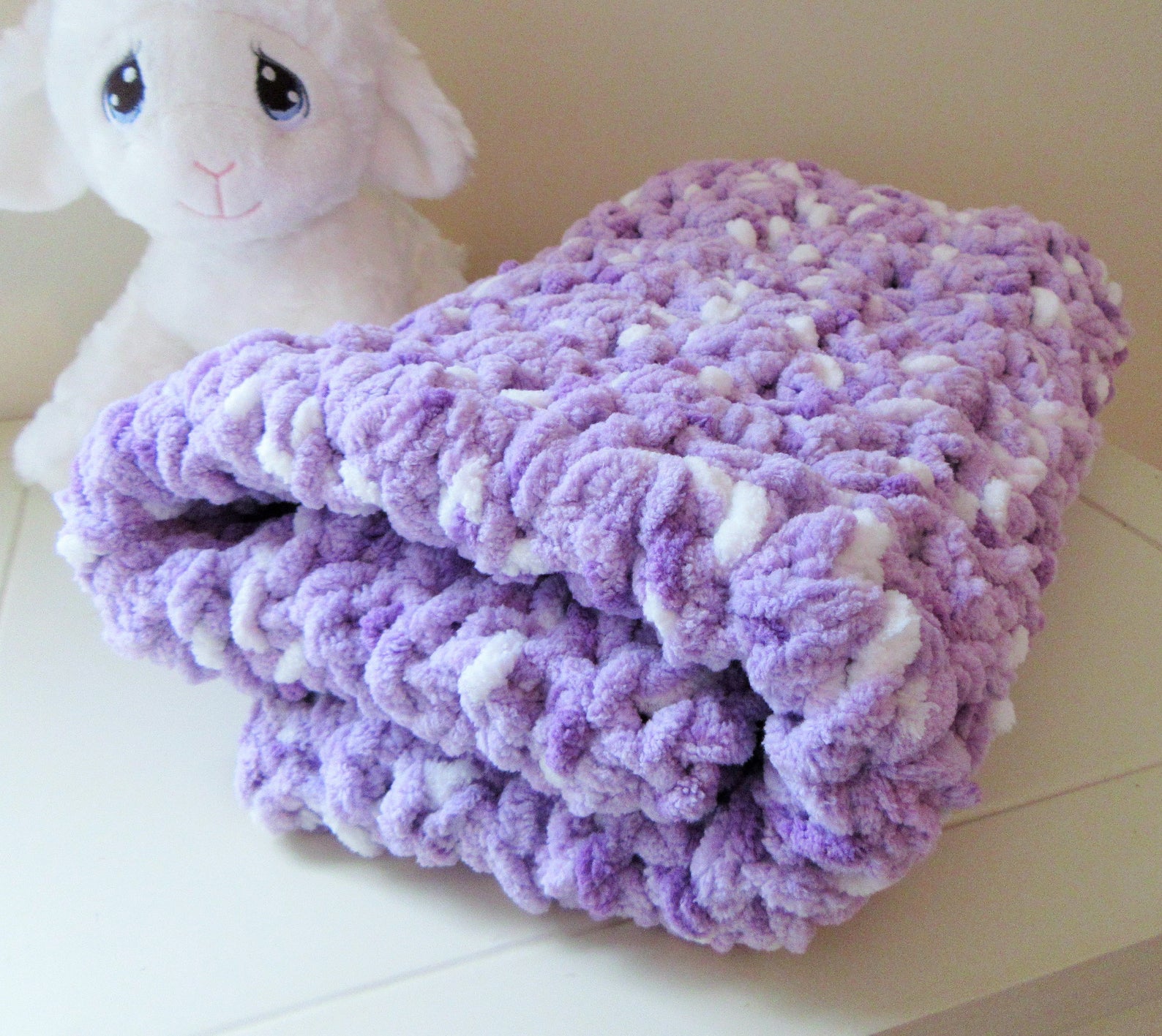 CHUNKY BABY BLANKET Purple Baby Blanket Newborn Blanket Infant Etsy