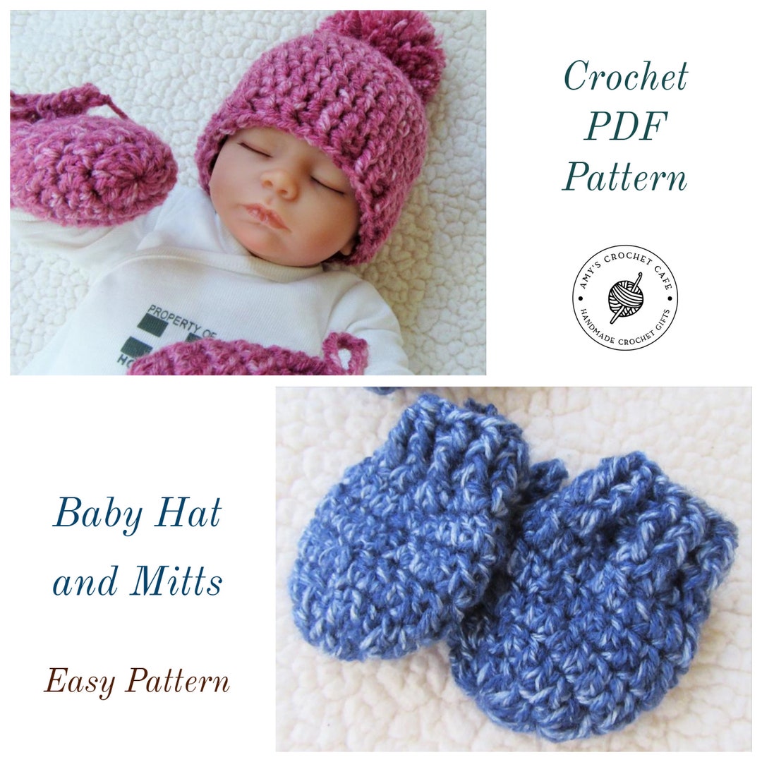 CROCHET PATTERN Baby Hat / Baby Mittens / Newborn Etsy