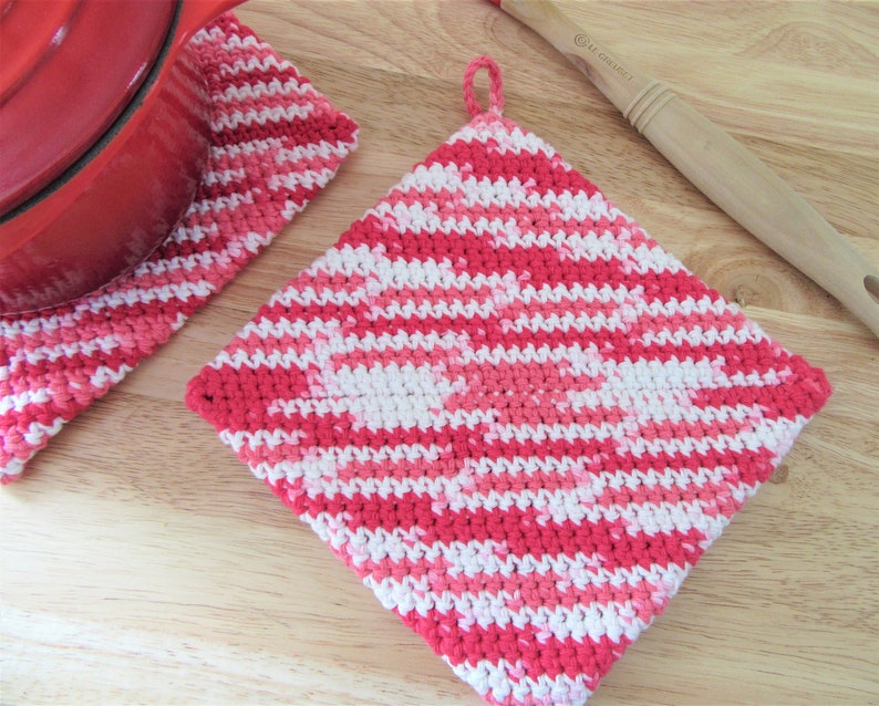 ECO FRIENDLY POTHOLDERS Cotton Potholders Crochet Potholders Etsy