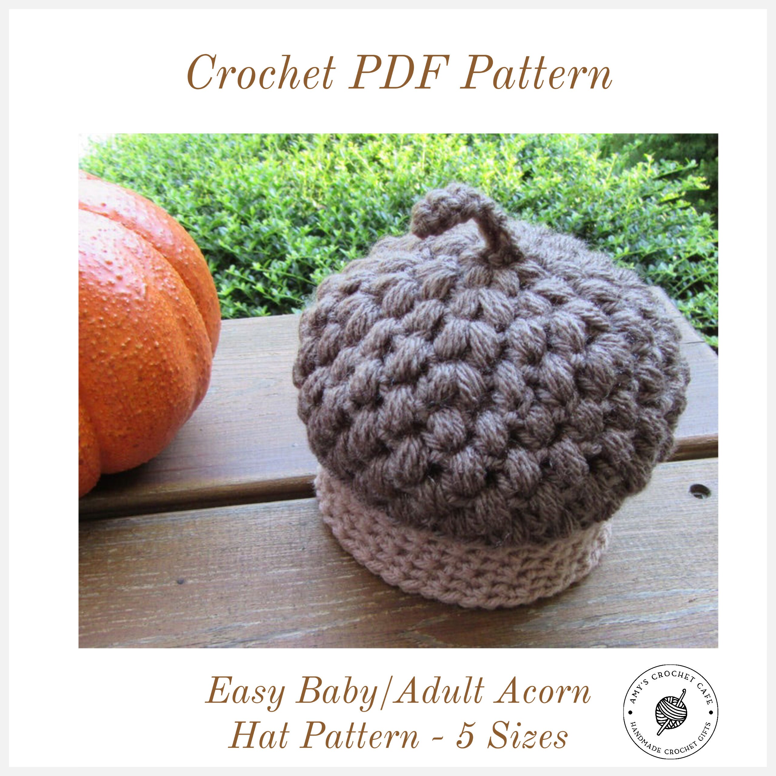 ACORN HAT PATTERN Crochet Pattern 