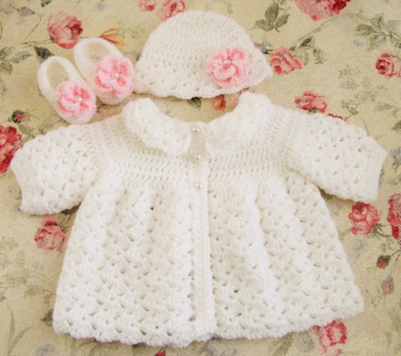 BABY SWEATER PATTERN Baby Hat Pattern Baby Booties Pattern Easy Baby Pattern New Baby Pattern Infant Pattern Crochet Baby Pattern Download