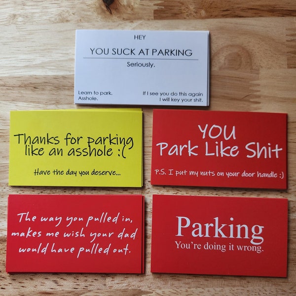 Bad Parking Offensive Parking Cards Collection 2