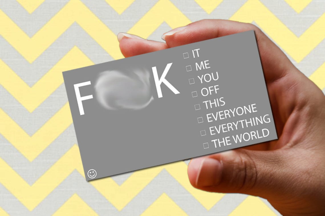 F&k...offensive Novelty Business Cards Etsy