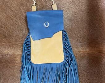 Bekah's Buckaroo Bag (Natural Tan & Blue)