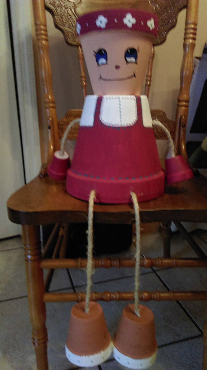 Clay pot people flower pots Terra cotta people pot heads | Etsy