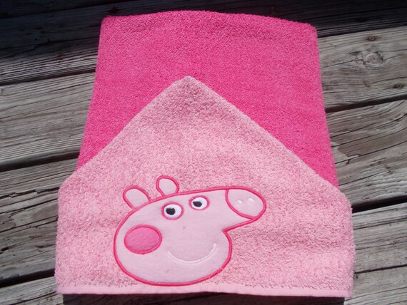 peppa pig hooded beach towel