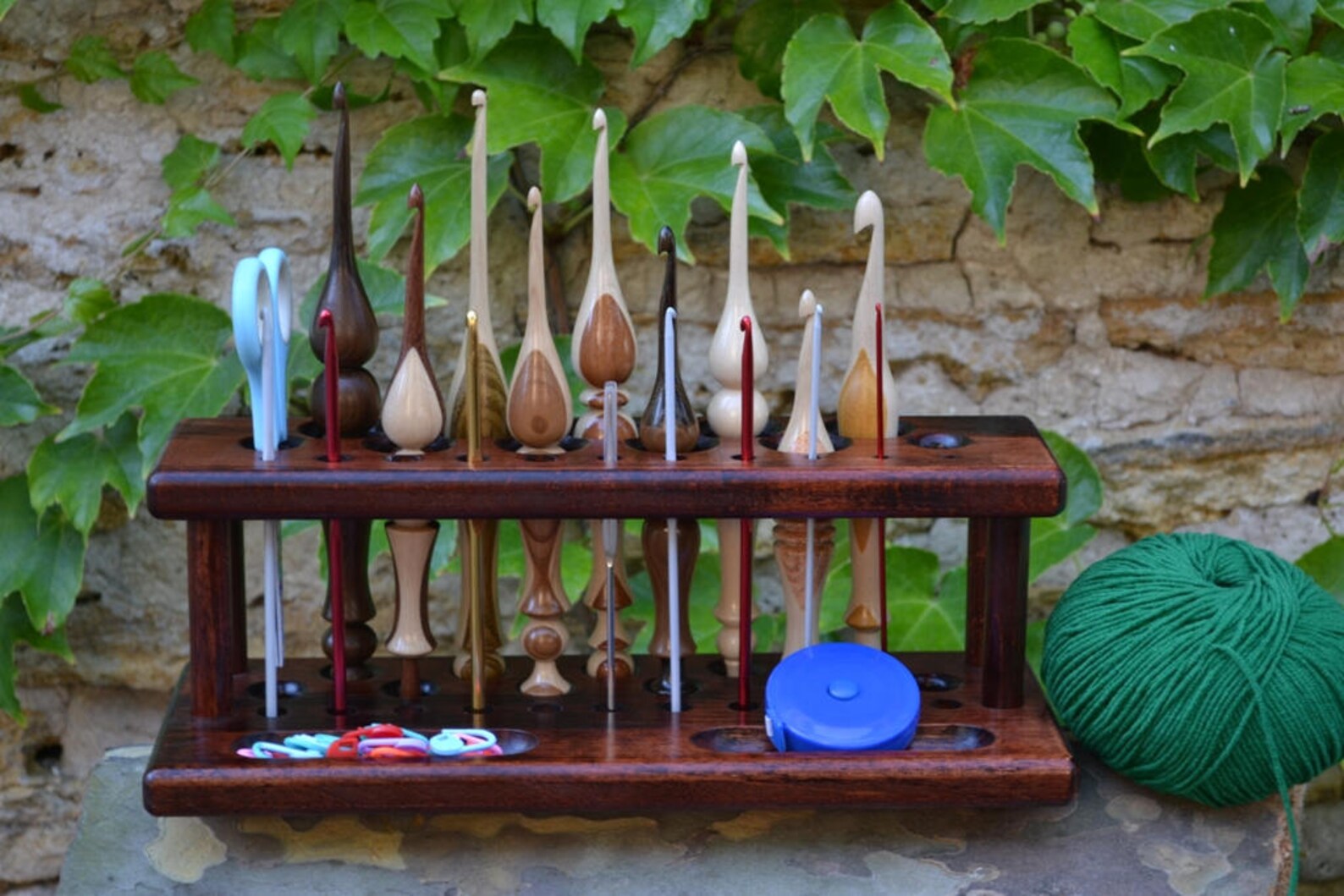 Handmade Wooden Crochet Hook Caddy Crochet Hook Holder Etsy