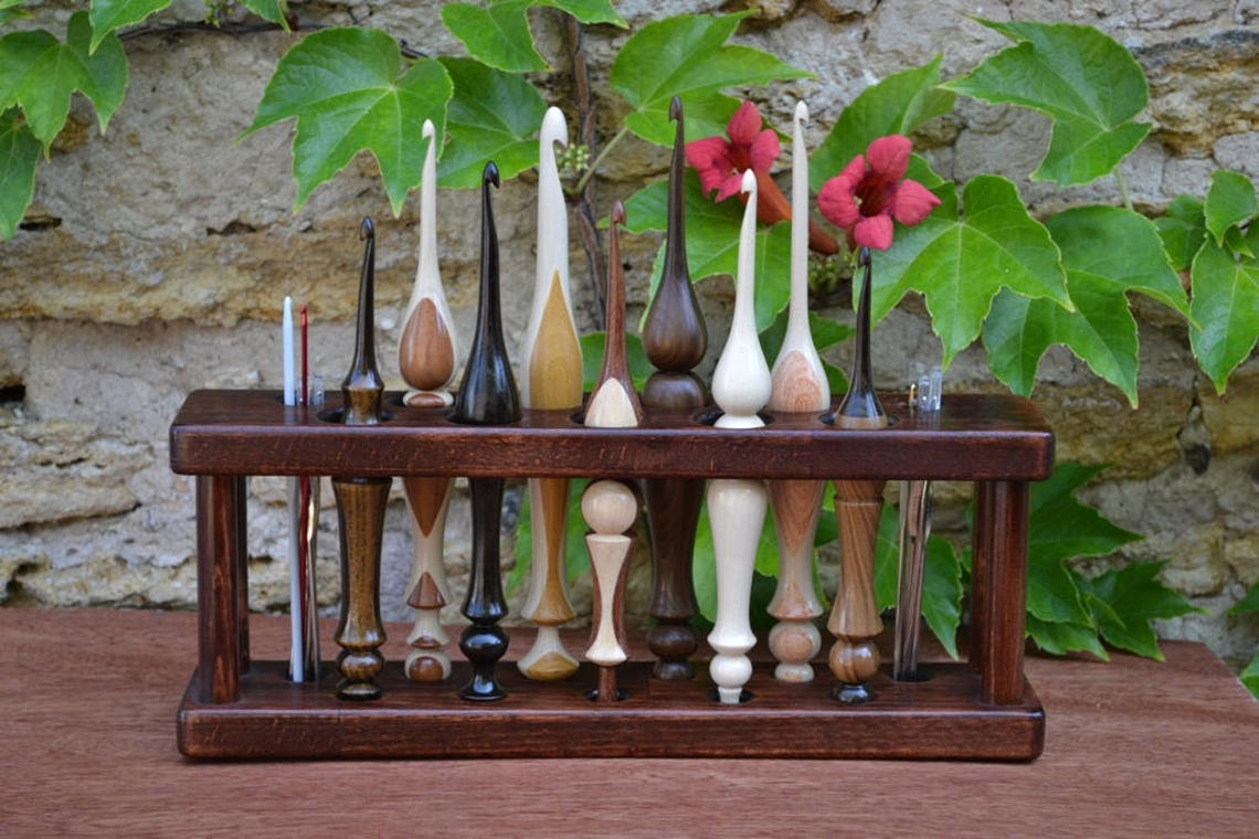 Handmade Wooden Crochet Hook Caddy Crochet Hook Holder Etsy