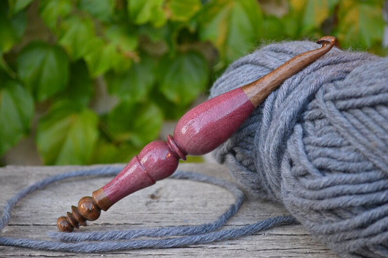 Hornbeam, Black Locust, Honey Locust, Pear, Apricot, Walnut etc. Made to order Hand turned Ergonomic Custom Crochet Hooks Premium design