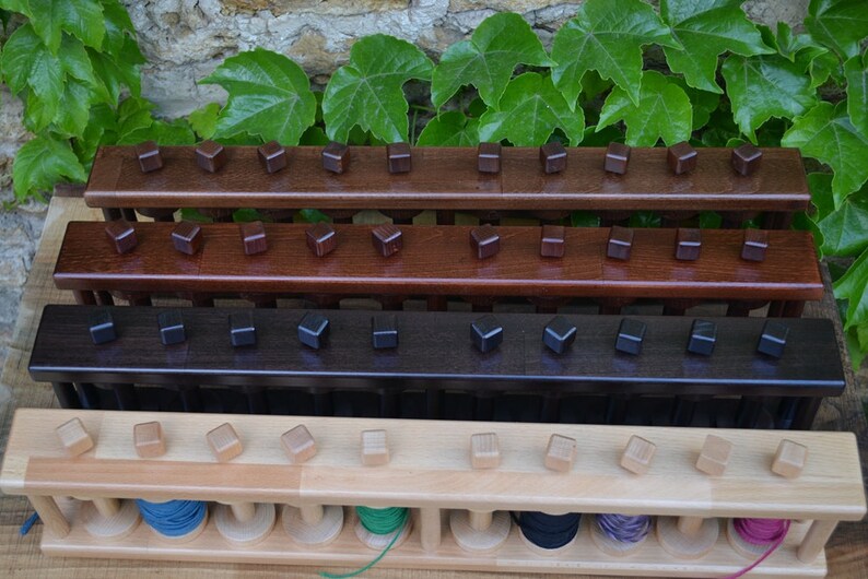 Hand turned Wooden Yarn / Bobbin Holder 10 spools for Etsy