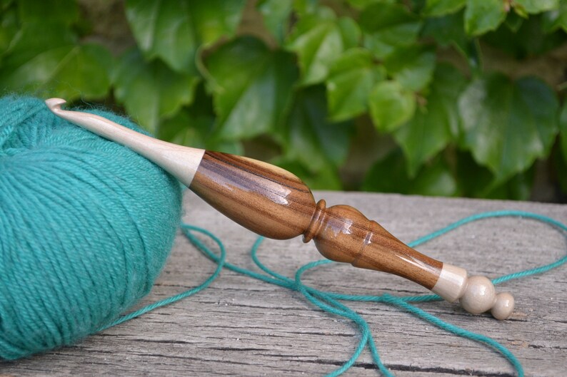 Hornbeam, Black Locust, Honey Locust, Pear, Apricot, Walnut etc. Made to order Hand turned Ergonomic Custom Crochet Hooks Premium design