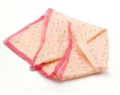 Vera Neumann Silk Scarf Mom Spellout Smiley Faces Pink Square Patent Pending 1950s Hand Rolled Mother 39 s Day Gift