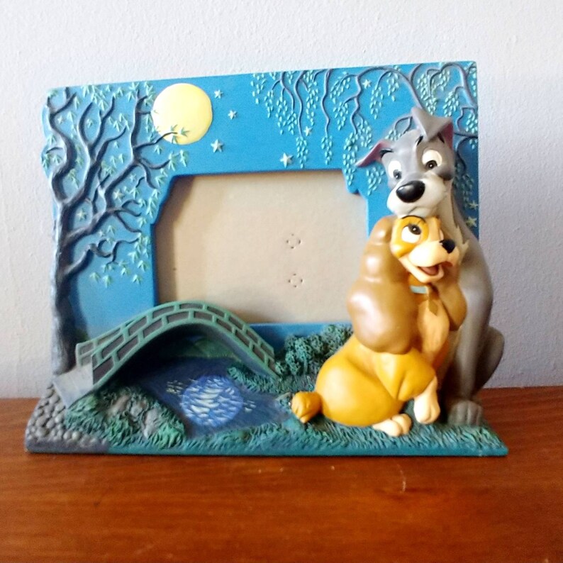 Vintage Lady And The Tramp Picture Frame Walt Disney Company Image 0