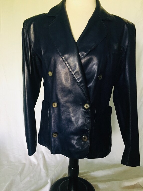 Yves Saint Laurent YSL Vintage 'Blueberry' Leather