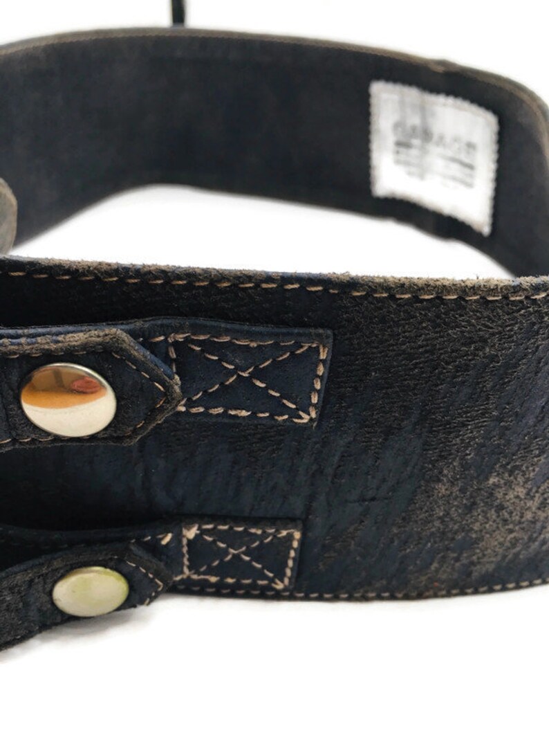 Vintage Wide Leather Belt made in Italy 1980/'s