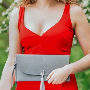Gray soutache HANDBAG CLUTCHES wedding party glamour glam, grey clutch, silver gray evening bag, grey handbag, grey evening purse