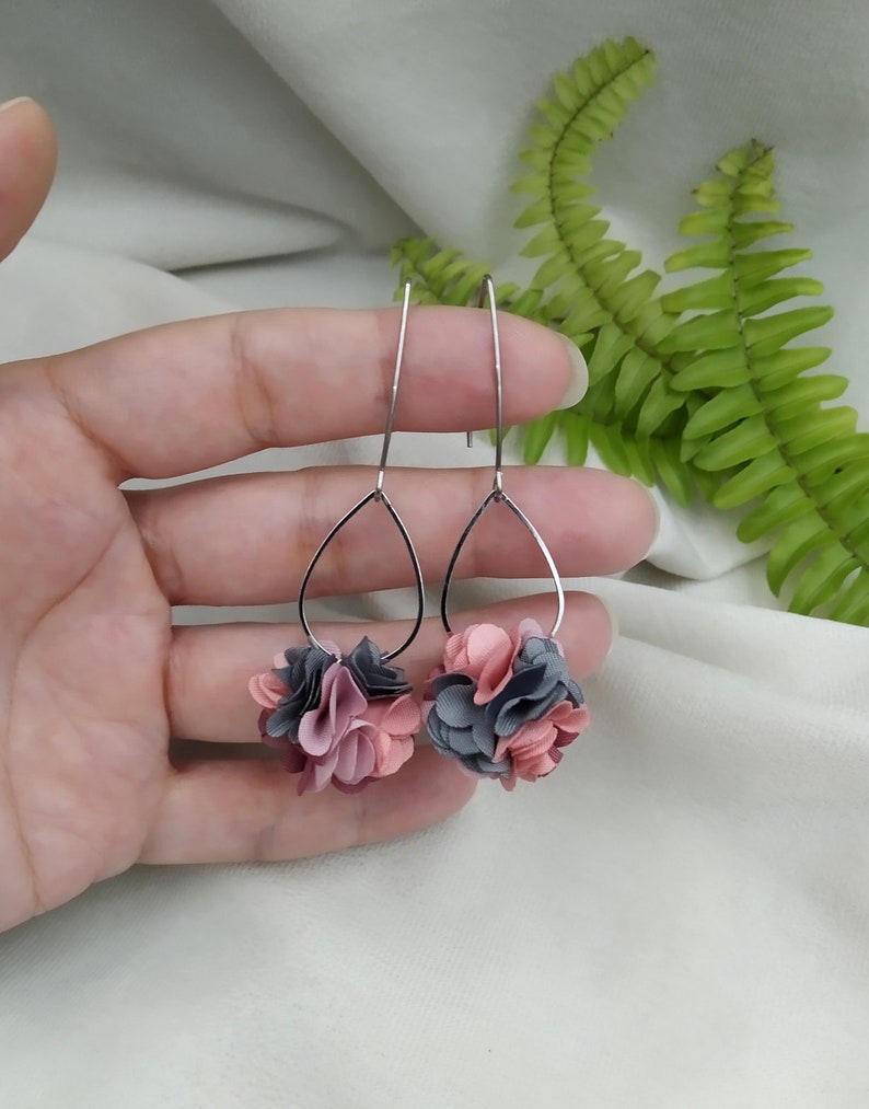 Pivoines boucles d'oreilles romantiques, boucles d'oreilles boho, mariage romantique, boho chic boucles d'oreilles, boho chic marriage image 1