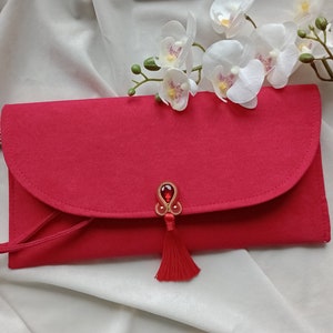 Rote Handtasche, rote handtasche, roteTasche, Wildleder Tasche, rote Handtasche, rote Handtasche für Hochzeit, Tasche für Hochzeit