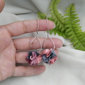 Pivoines boucles d'oreilles romantiques, boucles d'oreilles boho, mariage romantique, boho chic boucles d'oreilles, boho chic marriage image 2