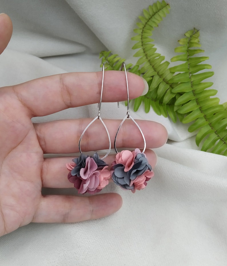 Pivoines boucles d'oreilles romantiques, boucles d'oreilles boho, mariage romantique, boho chic boucles d'oreilles, boho chic marriage image 2