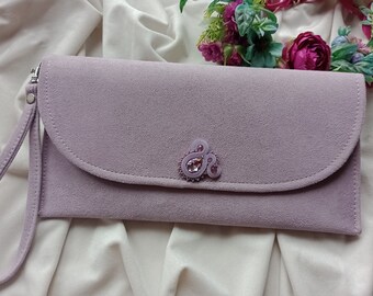 Soft purple handbag, party handbag, lilac handbag, handbag, small handbag, small clutch bag, lavender clutch bag, clutch bag for wedding