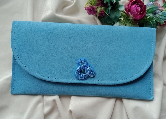 Pochette turchese borsetta turchese pochette piccola borsetta blu pochette piccola borsetta azzurra borsetta blu Etsy Italia