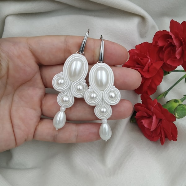 Ensemble de bijoux de mariée SOUTACHE blanc