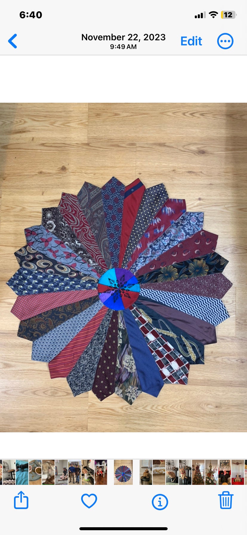 necktie table topper instructions