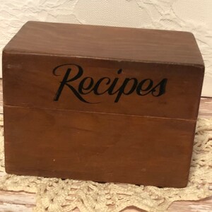 Rustic Primitive Farmhouse Kitchen Decor SPECIAL SALE **Vintage Kimco Recipe Box Wooden for Wall or Countertop Storage 1970s wall box