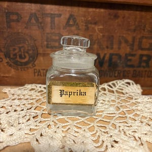 Vintage Glass Apothecary Spice Jar