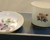 Vintage Mid-Century Royal Worcester Lady 39 s Cigarette Set In Box Made in England Bone China Tobacciana