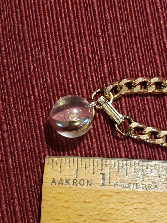 Vintage Unsigned Gold Colored Links Chunky Bracel… - image 8