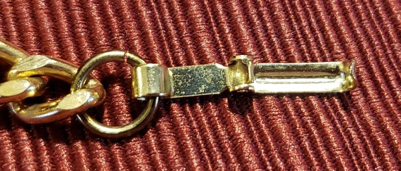 Vintage Unsigned Gold Colored Links Chunky Bracel… - image 6