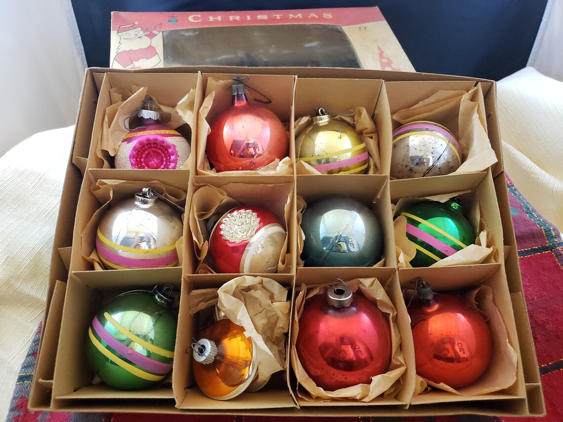 Vintage Set of 13 Decorative Breakable Ornaments With Vintage Etsy