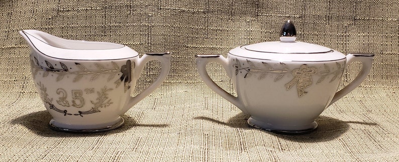 Vintage Hand ファッション通販 Painted Lefton China An 25th Sugar Bowl Anniversary