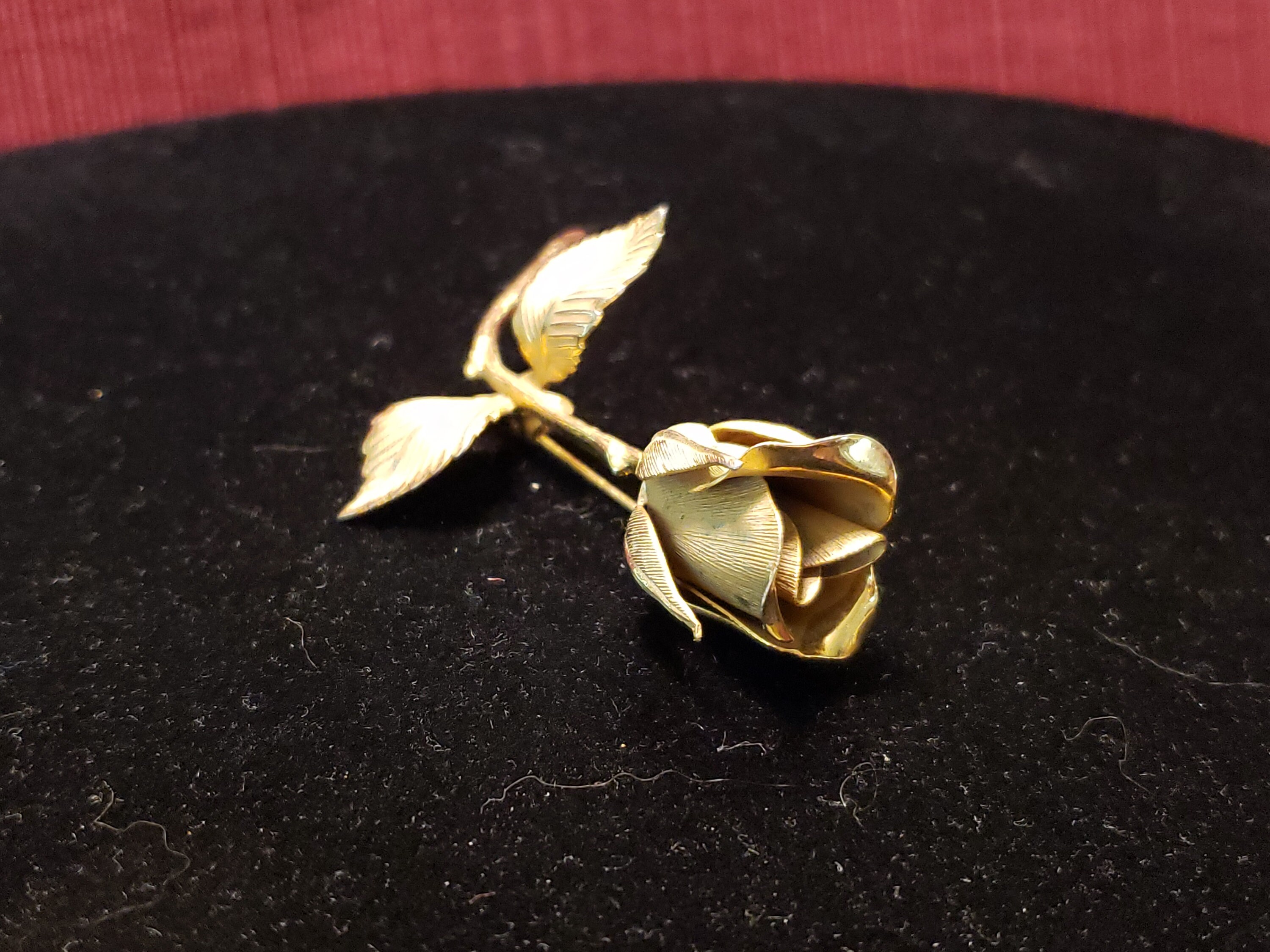 Vintage Unsigned Rose Floral Brooch Pin Featuring A Gold Tone - Etsy